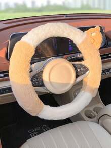1 件可愛冬季毛絨方向盤套！加厚且通用,適合所有季節。保持雙手溫暖,以舒適的風格裝飾您的愛車 - 貓熊 - 查看 9