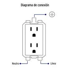 Placa de 2 Contactos / Entradas para Enchufes Americanos de 2 a 3 Clavijas - Blanco - Ver 2
