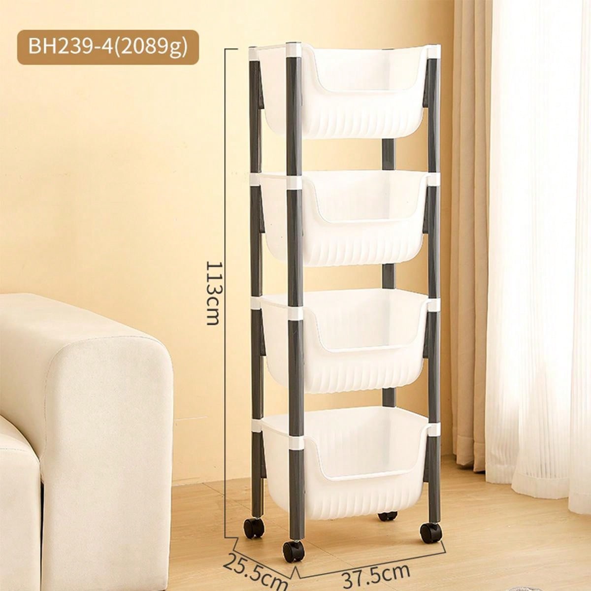 Multilayer Freestanding Storage Rack With Wheels For Garden, Bedroom, Home Use SHEIN UK