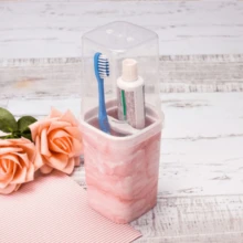 Toothbrush & Toothpaste Holders - Màu hồng gỉ - Xem 4