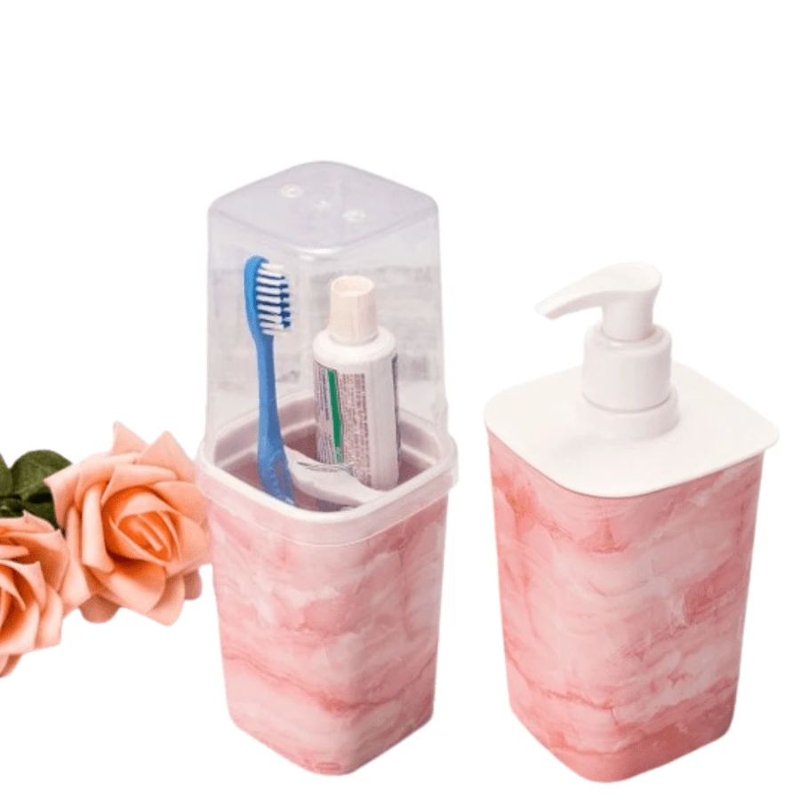 Toothbrush & Toothpaste Holders - Màu hồng gỉ - Xem 1