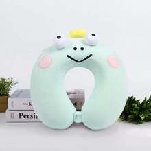 可愛卡通大眼睛動物造型頸部保護u型枕 - 綠色 - 查看 1