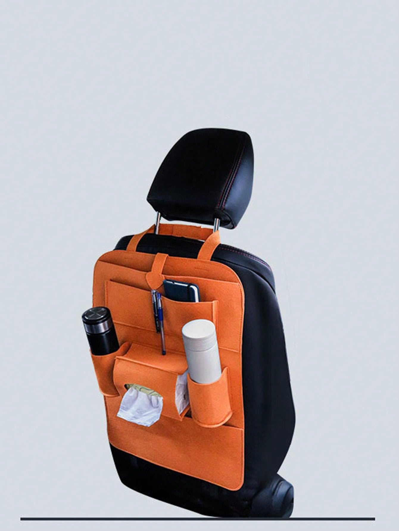 1pc Car Storage Bag Felt Chair Back Hanging Bag Multifunctional Large