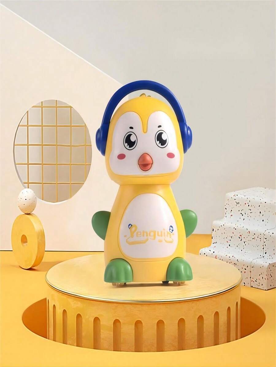 Penguin Yellow Stunt Pull Back Car Jump Toy Flip 1:64 Car Mini Owl Head Eagle Penguin Tiger Animal Model Racing New Toy Party Gift For Children Over 3 Years Old