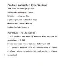 復古宮廷風格經典男女通用貓頭鷹水晶重工業胸針和巴洛克動物設計水鑽徽章適合連身裙、配件、珠寶禮品 - 粉色 - 查看 8