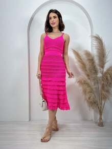 Women Dresses - Màu Hồng Tươi - Xem 4