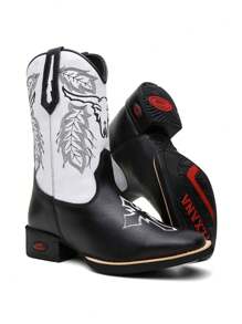 Men Boots - 黑與白 - 查看 1