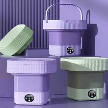 13L High Capacity Mini Folding Washing Machine Baby Underwear Washing Socks Washing Machine Portable Shake Dry Foldable For Apartments - Multicolor - View 3