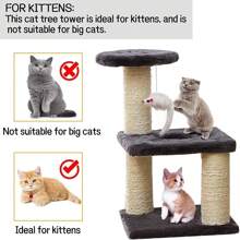 Arbol Trepador Rascador Para Gatos 3 Capasjuguete De Gato - Gris - Ver 8