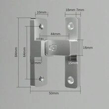 WINON 1套可靠的門鎖芯，適用於家用、酒店、房間安全與隱私（附螺絲） - 銀色 - 查看 1