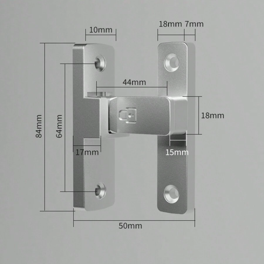 WINON 1套可靠的門鎖芯，適用於家用、酒店、房間安全與隱私（附螺絲） - 銀色 - 查看 1