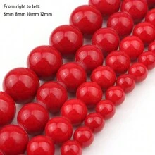 天然石頭玉多色翡翠霞石晶方解石時尚圓形鬆散間隔珠子,供diy珠寶製作使用,適用於女士手鍊項鍊耳環 - 彩色 - 查看 11