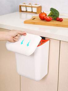 極簡時尚垃圾桶,家用/辦公室/廚房廢物桶+蓋子 - 白色 - 查看 4