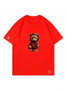Men T-Shirts - 紅色 - 查看 2