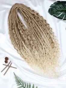 24" 3 In 1 Mixed Double Ended Dreadlock Extensions 15 Strands Handmade Synthetic DE Dreadlock Extensions Sets Hippie Dreadlock Style For Woman