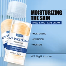 2 件裝 42% 尿素和 2% 水楊酸手足護理膏,深層保濕和修復手腳嚴重乾燥和龜裂的皮膚 - 粉色 - 查看 4