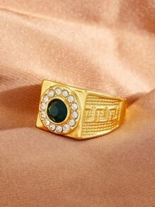 Nhẫn nam trang trí bằng đá rhinestone nhiều màu đồng thời trang Punk cho vẻ ngoài sành điệu - Nhiều màu - Xem 5