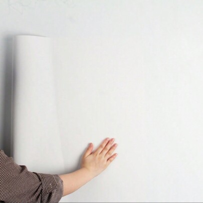 1 Rotolo di carta da parati bianco in stucco, realizzato in materiale PVC molto simile al colore del muro, impermeabile all'acqua e all'umidità, facile da applicare, perfetto per rinnovo e decorazione delle pareti di soggiorno e camera da letto, adesivi decorativi per pareti, carta da parati, decorazioni primaverili per rinnovare la tua casa, adesivi decorativi Rama