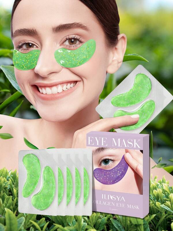 Ilisya Green Tea Eye Mask Moisturizing And Moisturizing, Nourishing And