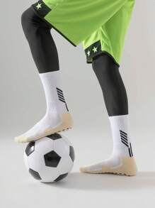 Sports Outdoor 1 Pair,Men's Soccer Socks Anti Slip Non Slip Grip Pads For Football Basketball Sports Grip Socks