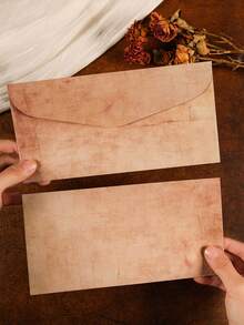 10pcs Vintage Style Envelopes With Floral Pattern, Ideal For Wedding Invitations, Baby Shower Invites, Stationery Set - Multicolor - View 4