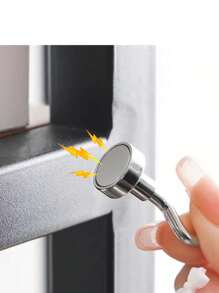 3 件組多功能冰箱貼,不鏽鋼可拆卸磁鐵掛鉤,適合家用 - 銀色 - 查看 4
