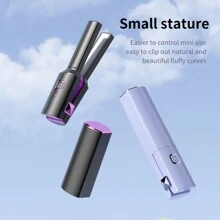 Professional Usb Rechargeable Straightening & Curling Iron, Hair Styling Tool With Quick Heating And Cordless Features Hair Straightening Comb Brush - Black - View 2