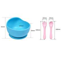 Cuenco De Alimentación De Silicona Para Bebé Con Ventosa, Diseño Antiescaldaduras, Diseño De Caracol Para Niños, Vajilla - cielo azul - Ver 6