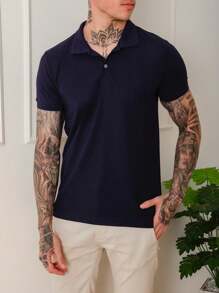 Men Polo Shirts - Xanh đậm - Xem 4