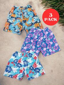 3 Piezas Bermudas playa hombre vaciones unitalla diseños al azar - Multicolor - Ver 1