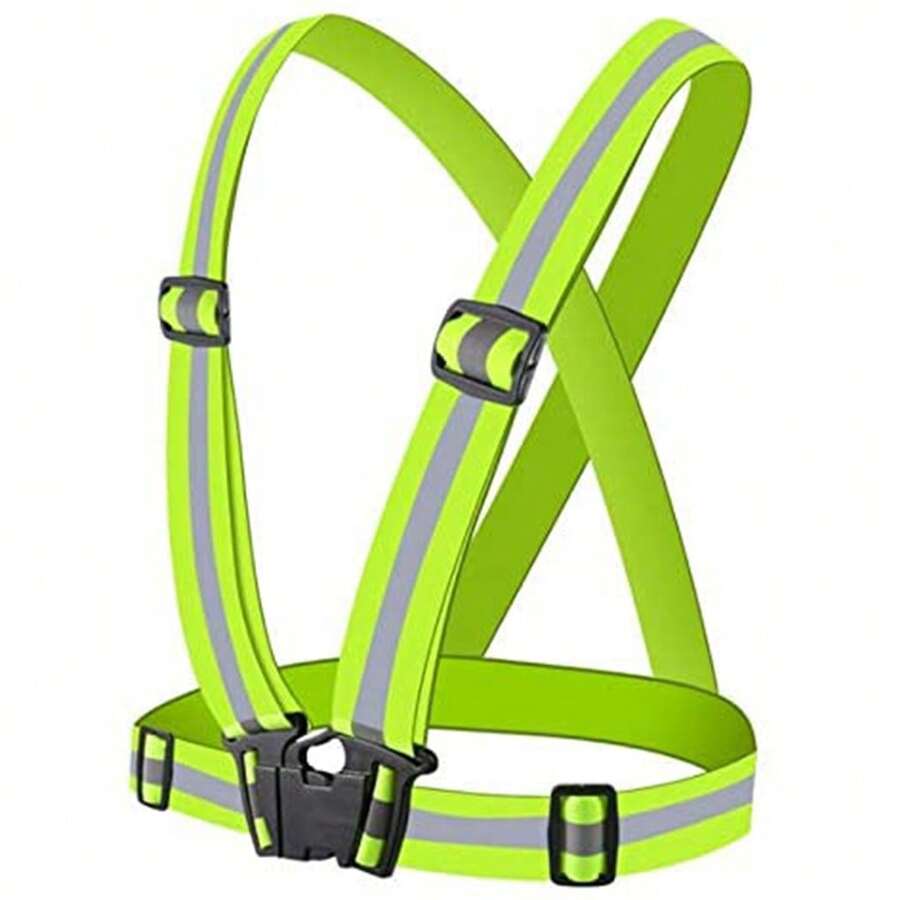 DRESBE Reflective Vest Gear Unisex Warning Vests Adjustable Laser Safety Band For Night Running Cycling Jogging Walking - màu xanh lá - Xem 1