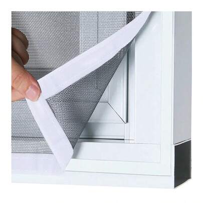 1片自粘式窗户蚊帐，夏季防虫门纱网，可拆卸隐形防蝇窗纱