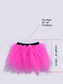 Falda de tutú, tutú rosa impactante, fiesta, tutús de cumpleaños - Rosa Fucsia - Ver 4