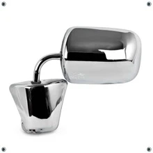 Chrome Rearview Side Mirrors For Pick Up Pair - Silver - View 5