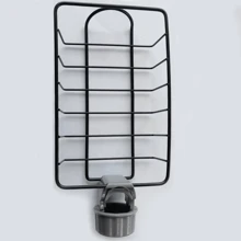 Estante para grifo de acero inoxidable grifo estante de almacenaje organizador cocina baño resistente anti oxidante multiusos fácil instalar presentación compacta maximiza espacio accesorios limpio - Negro - Ver 5