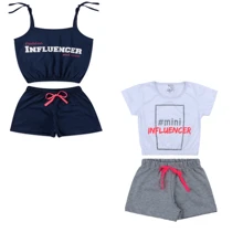 Kit 8 Peças de Roupas Infantil Menina SORTIDO - 4 Blusas + 4 Shorts - Promoção - Kit 4 Conjuntos Menina Infantil Barato - 2 ao 14 - Multicolorido - Visão 6