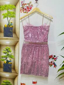Women Two-Piece Outfits - 粉色 - 查看 2