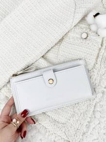 SOUTHLAND&KANGAROO Ví nữ gấp gọn thời trang công sở hiện đại mỏng di động đa năng dung lượng lớn thẻ tín dụng khóa kéo thẻ căn cước đựng tiền mặt công sở giản dị hoàn hảo đi học đại học công việc đi làm kinh doanh ngày nhà giáo trở lại trường ngày lễ kỷ niệm ngày sinh nhật quà tặng ngày lễ tình nhân phụ nữ phụ nữ công nhân viên chức túi sinh viên đại học đồ dùng học tập cho trường ký túc xá & trở lại trường cho phụ nữ ví ví dài ví ví dài - trắng - Xem 5