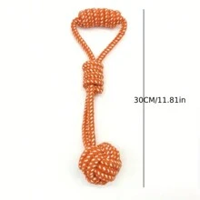 1pc Dog Rope Toy Molar Bite Resistant Braided Rope Knot Toy Medium Large Hand Pull Toy Pet Random Color - Multicolor - View 2
