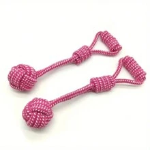 1pc Dog Rope Toy Molar Bite Resistant Braided Rope Knot Toy Medium Large Hand Pull Toy Pet Random Color - Multicolor - View 5