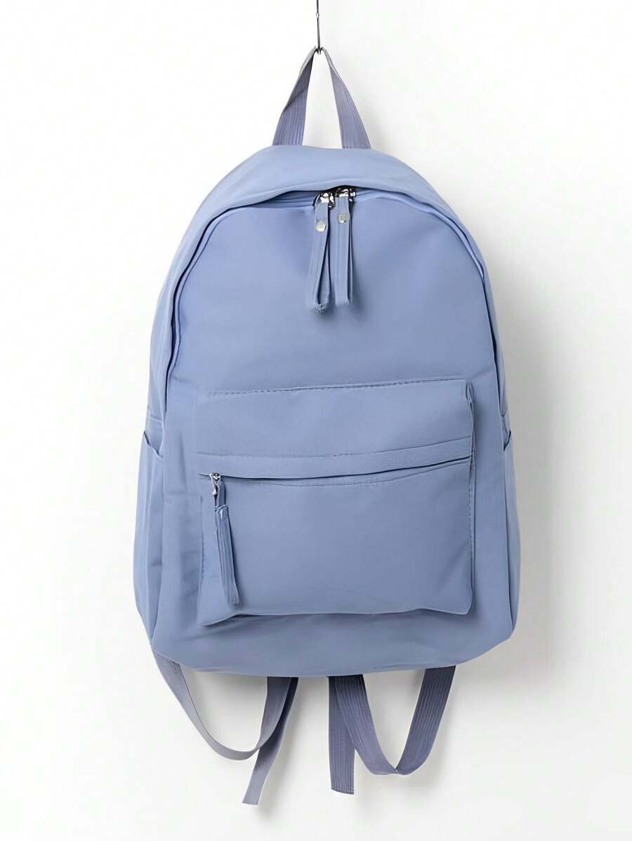 Women Canvas Backpack - Blue - View 1