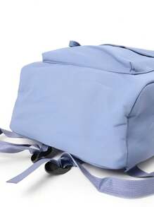 Women Canvas Backpack - Blue - View 2