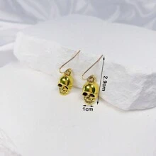 1对复古个性化3D立体耳环，造型包括勺子/叉子/牙齿/牙膏/牙刷/太阳/月亮/翅膀，是送给闺蜜/情侣、姐妹、闺蜜、妈妈等的绝佳礼物。 - 復古銀色 - 查看 27