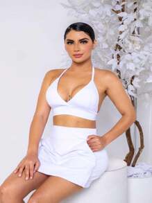 Women Two-Piece Outfits - 白色 - 查看 3