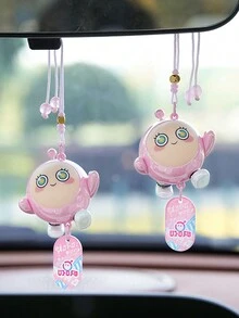 正品車用鳳凰木燈籠吊飾 可愛車用鳳凰木後視鏡吊飾 創意裝飾用品 1入 - 彩色 - 查看 1