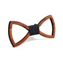 Handmade Wooden Bowtie, Suitable For Daily Wear, Multicolor 1pc - Coffee Brown - View 1