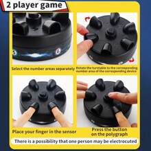 1入六指測謊器電擊遊戲玩具手指型電擊輪盤,適用於派對惡作劇和減壓,塑料六洞測謊器減壓器電擊手指戲法桌上/下,多人遊戲無需電池！ - 黑色 - 查看 8