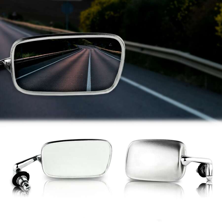 Espejos De Vw Sedan Vocho Color Plata Par - transparente - Ver 1