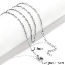 10入組304不銹鋼2mm/1.5mm寬連鎖,不銹鋼項鏈女士/男士吊墜diy珠寶飾品配件項鏈 - 鏈 - 查看 23