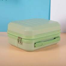 便携式悬挂化妆包，折叠多层盥洗包，完美的旅行化妆收纳包行李箱，适合旅行度假蜜月游轮返校，适合男女学生学校包，学校配件学校用品 - 綠色 - 查看 4